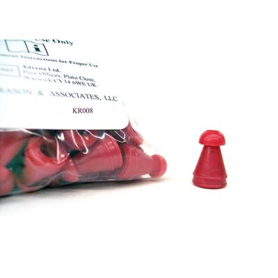 Grason & Associates KR008 Single Use Eartips, 8 mm, Red, Pack of 100