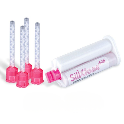 Westone SiliClone S-50 Impression Material with 32 Medium Short Pink Mixing Tips