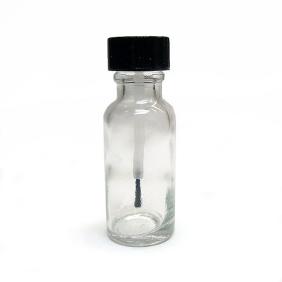 Glass Bottle with Applicator Brush, 0.5 oz