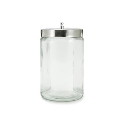 Glass Dressing Jar with Stainless Steel Lid, 7" x 4-1/4"