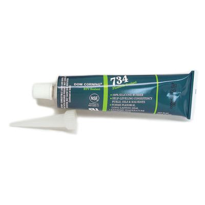 Dow Corning 734 Clear Flowable Silicone Adhesive Sealant, 3 oz
