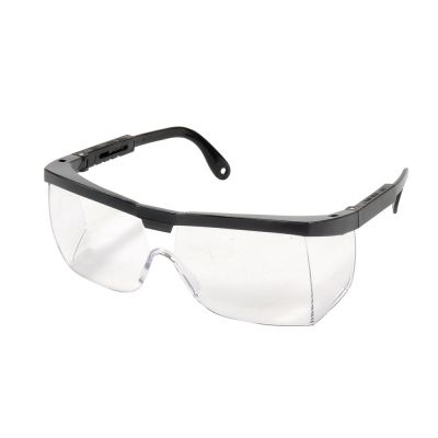 Spartan Safety Glasses, Black/Clear, A200