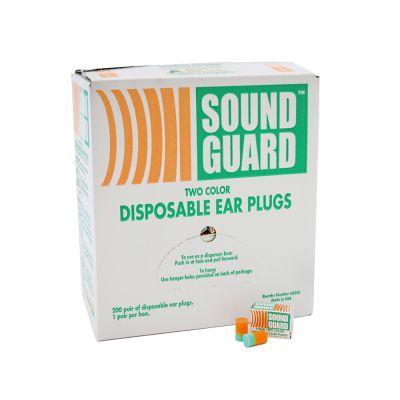 Sound Guard Disposable Foam Earplugs, Box of 200 Pairs