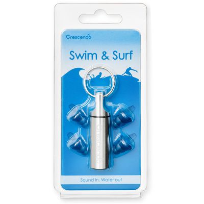 Crescendo swim and surf ear plugs