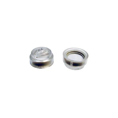 One pair of Dynamic Ear DR 20 filters, grey with clear outer shell