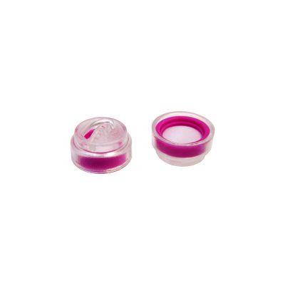One pair of Dynamic Ear DR 15 Filter, Purple H, Clear shell