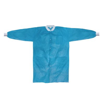 Disposable Lab Coat, Large/X-Large, Blue