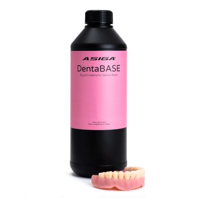 Asiga DentaBASE N1 Resin, Natural Pink Shade, 1 kg Bottle