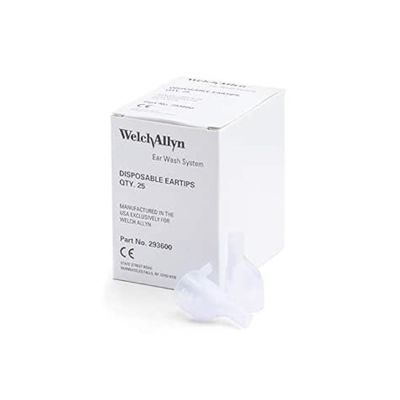 Welch Allyn 293600 Disposable Eartips for Ear Wash System, 25/bx