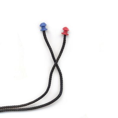 Black cord with red and blue pop ends.