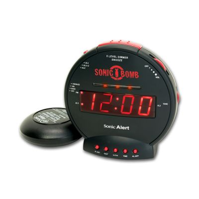 Sonic Alert SBB500SS Sonic Bomb Alarm Clock with Super Shaker