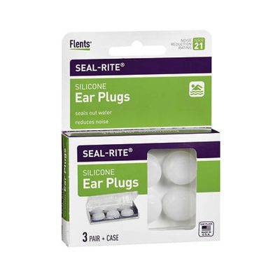 Flents Clear Silicone Earplugs, Pack of 3 Pair