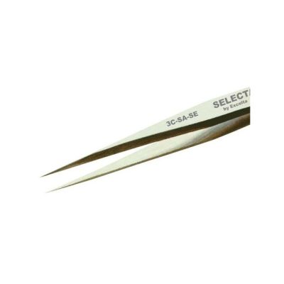 Excelta 3C-SA-SE #3 Straight Tip Tweezers with Very Fine Points