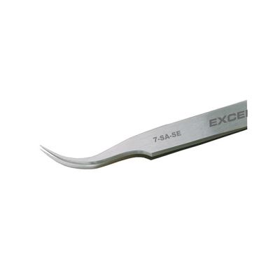 Excelta 7-SA-SE Curved Tip Tweezers with Very Fine Points