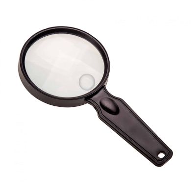 Carson MagniView 2X Handheld 3.5" Round Magnifier with 4.5X bifocal spot lens
