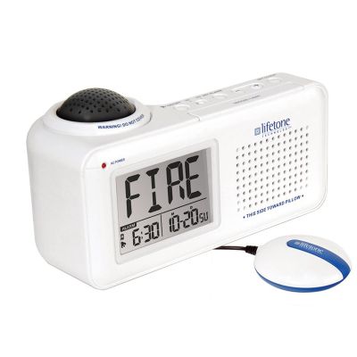 Lifetone HLAC 151 Bedside Fire Alarm & Clock
