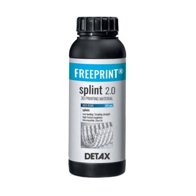 Detax 02076 Freeprint Splint 2.0 Resin, Clear-transparent, 1 kg Bottle