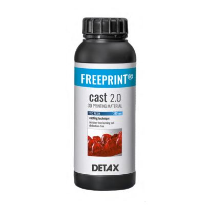Detax 02632 Freeprint Cast 2.0 Resin, Red, 1 kg Bottle