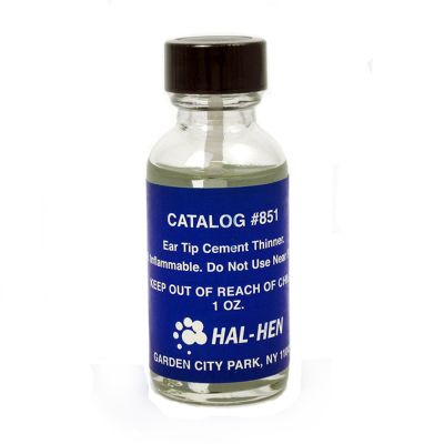 Hal-Hen #851 Ear Tip Cement Thinner. 1 oz