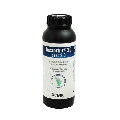 Detax 03918 Luxaprint 3D Cast 2.0, Green Transparent, 1000 g Bottle