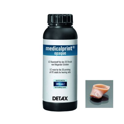 Detax 4163 Medicalprint Light Curing Resin, Beige Opaque, 1000 g Bottle