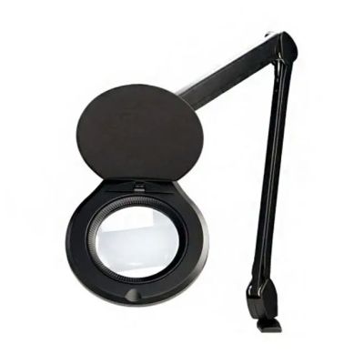 Accu-Lite Black 5" Round LED Magnifier with 3.5 Diopter and 45" Arm