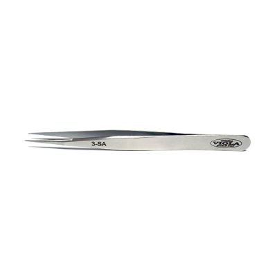 3-SA #3 Viola Straight Tip Tweezers with Very Fine Points