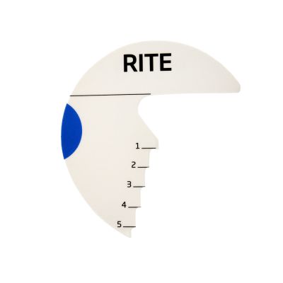 RITE/RIC Measuring Tool side 1 showing blue
