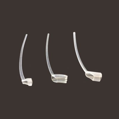 Oticon miniFit Ear Grips showing the 3 sizes for 60, 80, and 85 dB receivers