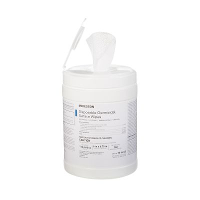 McKesson Disposable Germicidal Surface Wipes in a Canister of 160 wipes