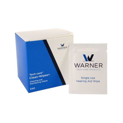 Tech-care Hearing Aid Wipes, Box of 40