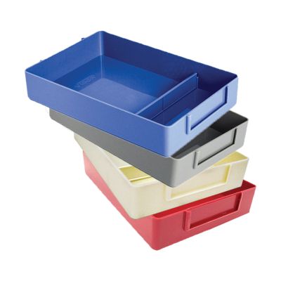 Supply trays showing colors blue