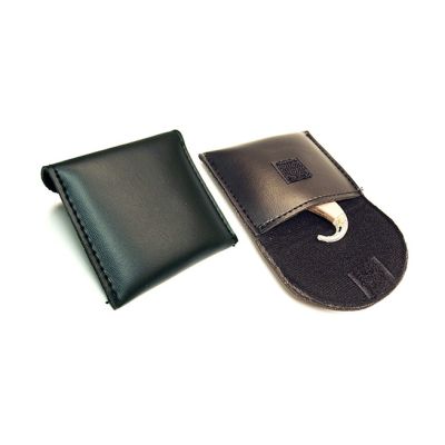 Small Black Vinyl Velcro Pouch