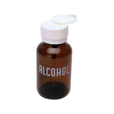 Alcohol Dispenser, 8 oz Brown Glass