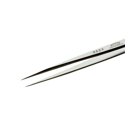 Excelta SS-SA Straight Tip Tweezers with Fine Points