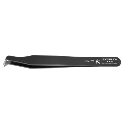 Excelta 15A-RW Relieved Head Cutting Tweezers with epoxy coating.
