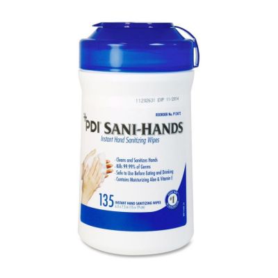 Sani-Hands Instant Hand Sanitizing Wipes, Canister of 135,   655g