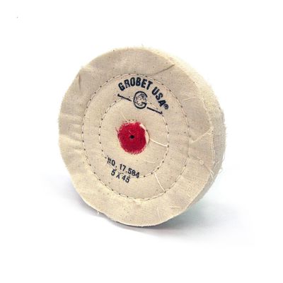 Buffing Wheel, 5" Diameter 45 Ply, Muslin, Uncombed