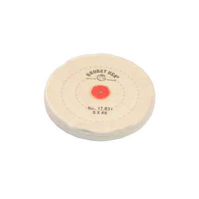 Buffing Wheel, 5" Diameter 45 Ply, Muslin, Combed