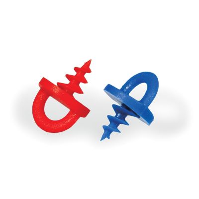 Screw-in Anchors, 1 Pair Red & Blue, 0.2g