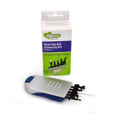 Hearing aid cleaning kit, five tools in one