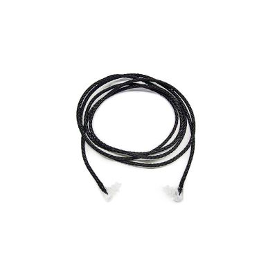 Black Nylon Cord with Clear Screw Ends