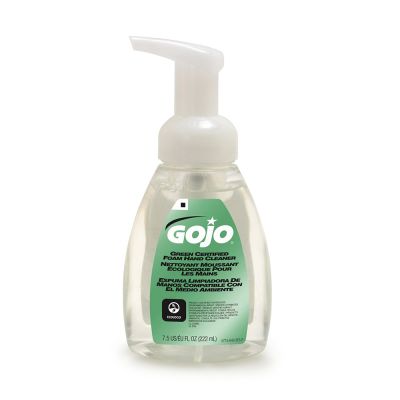 Gojo Green seal foam hand cleaner in a 7.5 ounce bottle